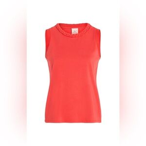 C cing a sept SLEEVELESS BRAIDED TEE